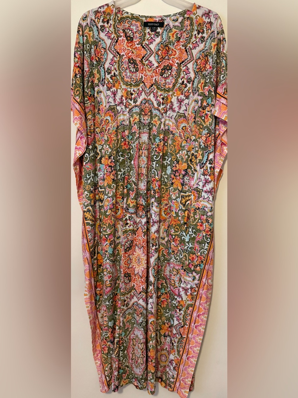 Ellen Tracy Women’s Multicolor Floral Paisley Maxi Dress